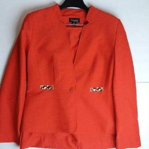 Long sleeve orange women suit